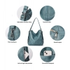 Beastofcloud Women's PU Leather Medium Shoulder Zipper Handbag (Blue) Beastofcloud Women's PU Leather Medium Shoulder Zipper Handbag (Blue)