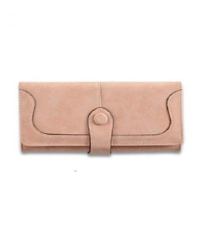 Beastofcloud Women's Faux Leather Medium Snap Button Wallet (Khakhi)