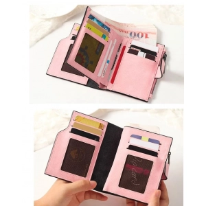 Generic Women's Vegan Leather Small Zipper Wallet (RoseGlod)