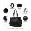 Beastofcloud Women's Canvas Medium Top handle Satchel Zipper Handbag (Black)