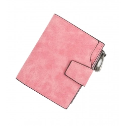 Women's Vegan Leather Small Zipper Wallet (RoseGlod)