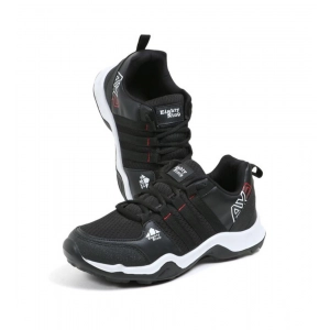 Generic Men's Casual Synthetic Leather Lace-Up Shoes (Black)