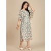 Dropship Women's Georgette Printed Round Neck Short Sleeve Dress (Pink)