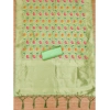 Women's Banarasi Silk Printed Unstitched Salwar Suit Material With Dupatta (Pista, 3Mtrs)