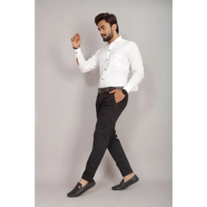 Generic Men's Casual Cotton Solid Full Sleeve Shirt (White)