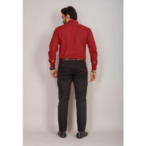 Generic Men's Casual Cotton Solid Full Sleeve Shirt (Red)