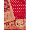 Women's Banarasi Silk Printed Unstitched Salwar Suit Material With Dupatta (Red, 3Mtrs)