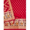 Women's Banarasi Silk Printed Unstitched Salwar Suit Material With Dupatta (Red, 3Mtrs)