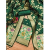 Women's Banarasi Silk Printed Unstitched Salwar Suit Material With Dupatta (Green, 3Mtrs) Women's Banarasi Silk Printed Unstitched Salwar Suit Material With Dupatta (Green, 3Mtrs)