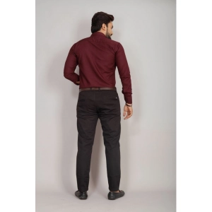 Generic Men's Casual Cotton Solid Full Sleeve Shirt (Brown)