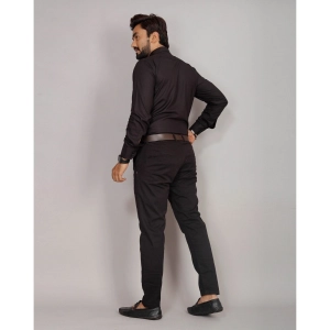 Generic Men's Casual Cotton Solid Full Sleeve Shirt (Black)