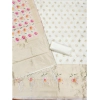 Women's Banarasi Silk Printed Unstitched Salwar Suit Material With Dupatta (White, 3Mtrs)