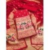 Women's Banarasi Silk Printed Unstitched Salwar Suit Material With Dupatta (Red, 3Mtrs) Women's Banarasi Silk Printed Unstitched Salwar Suit Material With Dupatta (Red, 3Mtrs)