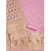 Women's Banarasi Silk Printed Unstitched Salwar Suit Material With Dupatta (Pink, 3Mtrs) Women's Banarasi Silk Printed Unstitched Salwar Suit Material With Dupatta (Pink, 3Mtrs)