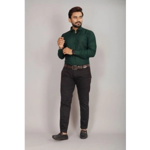 Generic Men's Casual Cotton Solid Full Sleeve Shirt (Green)