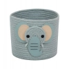 Dropship Cotton Elephant Basket 10x8 Inch Pack of 1 (Grey)