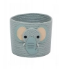 Dropship Cotton Elephant Basket 10x8 Inch Pack of 1 (Grey)
