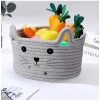 Dropship Cotton Small Cat With Face Basket Pack of 1 (Grey)