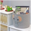 Dropship Cotton Elephant Basket 10x8 Inch Pack of 1 (Grey)