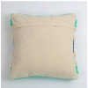 Dropship Cotton Striped Handcrafted Pit Loom Cushion Cover 16x16 Inch Pack of 2 (Green Cream)
