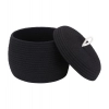 Dropship Cotton Bear Shaped Storage Matka Basket With Lid Pack of 1 (Black)