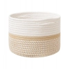 Dropship Cotton Storage Rope Woven Baskets 9x7 Inch Pack of 1 (Beige)