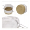 Dropship Cotton Hanging Planter Flower Basket Pack of 1 (Beige White)