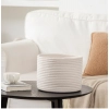 Dropship Cotton Storage Rope Woven Baskets 9x7 Inch Pack of 1 (White)