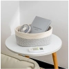 Dropship Cotton Oval Storage Rope Woven Baskets Pack of 1 (Grey White)