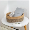 Dropship Cotton Oval Storage Rope Woven Baskets Pack of 1 (Beige Black)