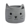 Dropship Cotton Large Storage Cat Basket 15x11 Inch Pack of 1 (Grey)