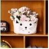 Dropship Cotton Small Cat With Face Basket Pack of 1 (White)