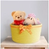 Dropship Cotton Plain Cat Basket 9x5 Inch Pack of 1 (Yellow)