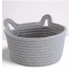 Dropship Cotton Plain Cat Basket 9x5 Inch Pack of 1 (Grey)