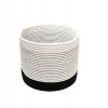 Dropship Cotton Large Woven Storage Basket 10x10 Inch Pack of 1 (White)