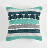 Dropship Cotton Handcrafted Pit Loom Cushion Cover 16x16 Inch Pack of 2 (Green)