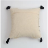 Dropship Cotton Handcrafted Pit Loom Cushion Cover 16x16 Inch Pack of 2 (Black)