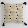 Dropship Cotton Handcrafted Pit Loom Cushion Cover 16x16 Inch Pack of 2 (Black)