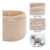 Dropship Cotton Round Small Storage Basket 9x7 Inch Pack of 1 (Brown)