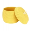 Dropship Cotton Bear Shaped Storage Matka Basket With Lid Pack of 1 (Yellow)
