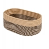 Dropship Cotton Oval Storage Rope Woven Baskets Pack of 1 (Beige Black)