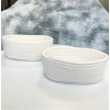 Dropship Cotton Storage Rope Woven Baskets Pack of 2 (White)