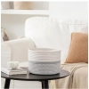 Dropship Cotton Storage Rope Woven Baskets 9x7 Inch Pack of 1 (Grey)