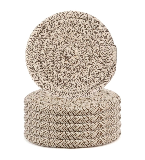 Cotton Rope Drink Coasters 6 Pcs Set (Mix)