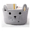 Dropship Cotton Small Cat With Face Basket Pack of 1 (Grey)
