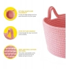 Dropship Cotton Plain Cat Basket 9x5 Inch Pack of 1 (Pink)