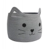 Dropship Cotton Large Storage Cat Basket 15x11 Inch Pack of 1 (Grey)