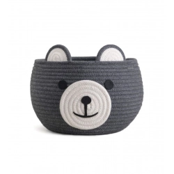 Cotton Bear Shaped Storage Baskets Pack of 1 (Grey)