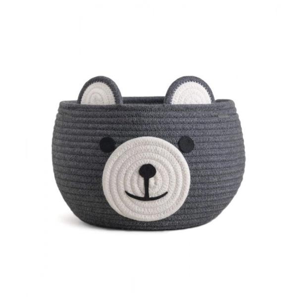 Dropship Cotton Bear Shaped Storage Baskets Pack of 1 (Grey)