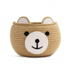 Cotton Bear Shaped Storage Baskets Pack of 1 (Beige)